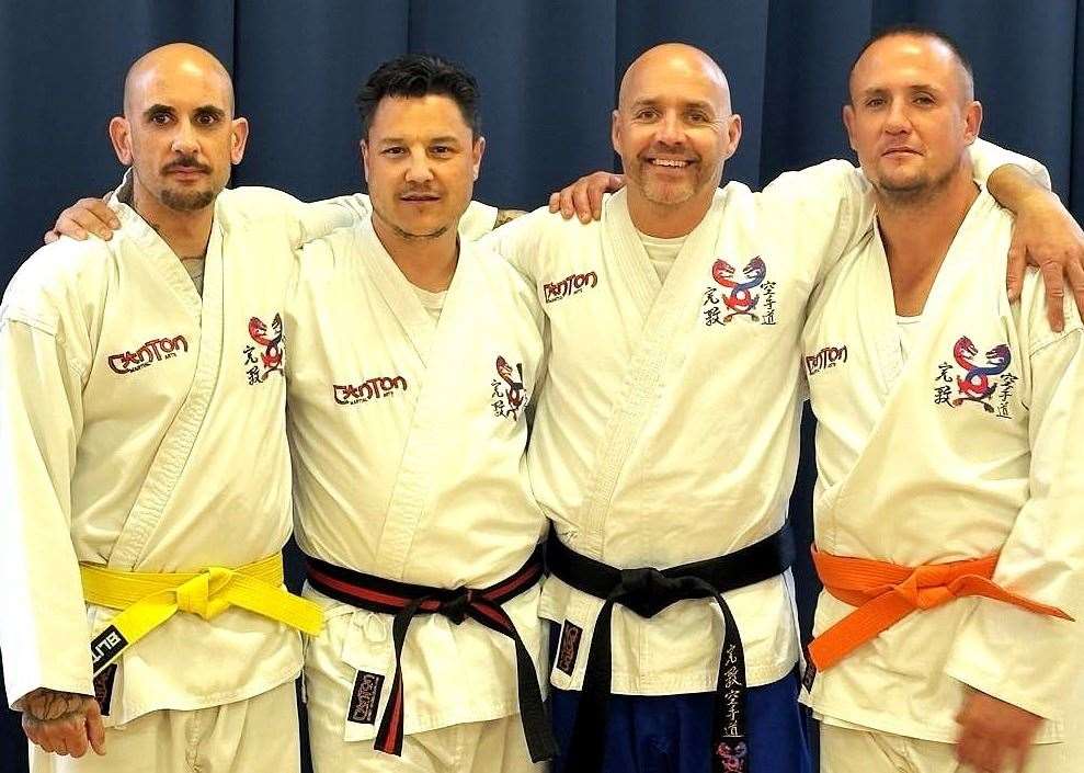 From left, Ben Irving, Glenn Pheiffer, Darryl Wick and Chris Schot will be showing students the ropes at Folkestone's Canton Martial Arts Academy