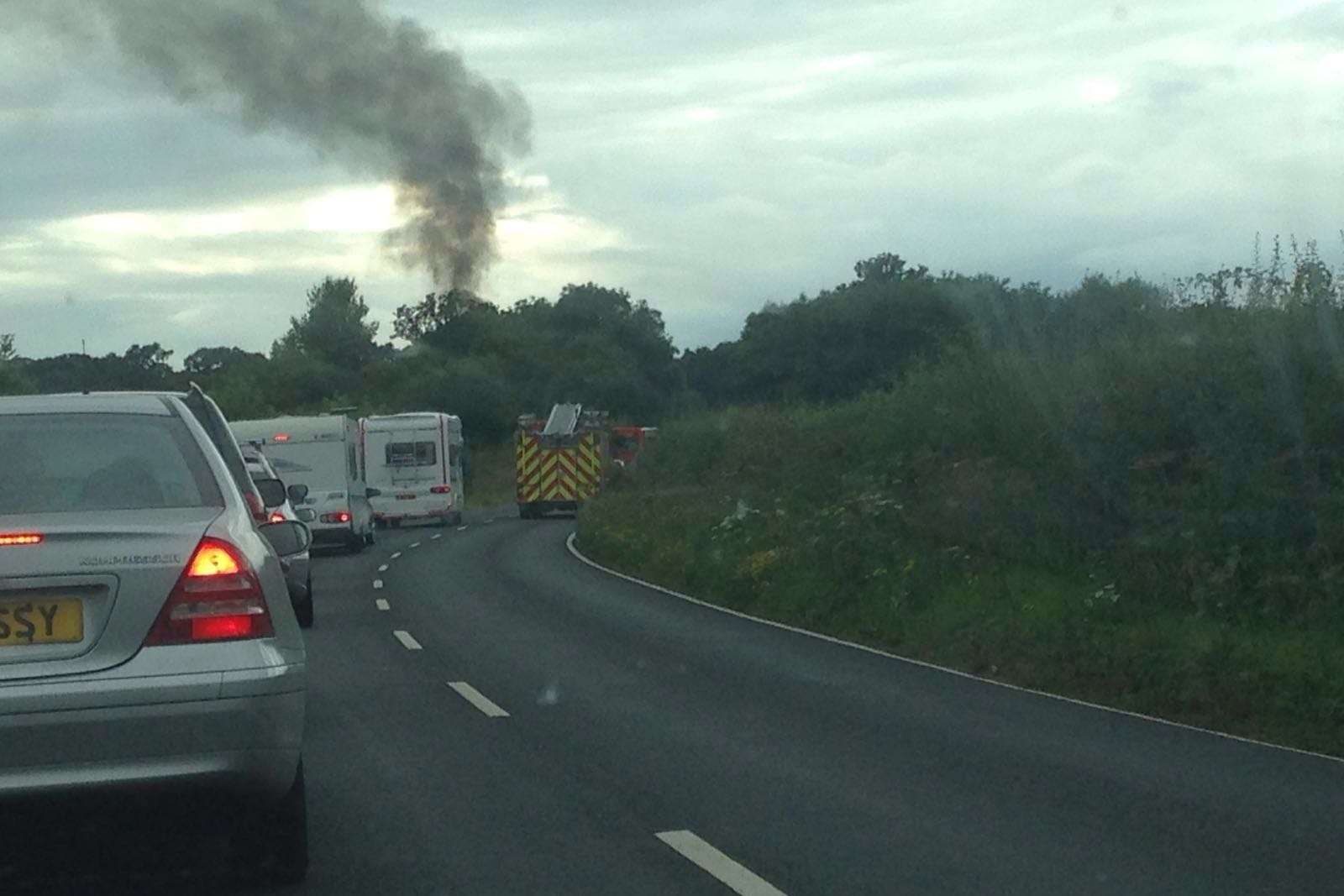 Fire crews are dealing with a crash near Rolvenden