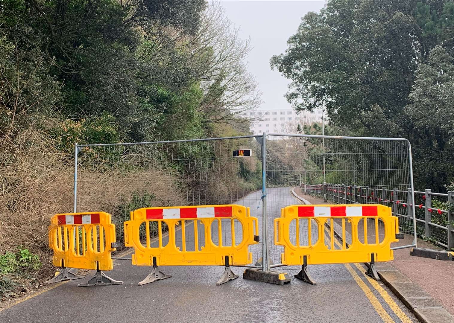 The Road of Remembrance has been damaged after the incident