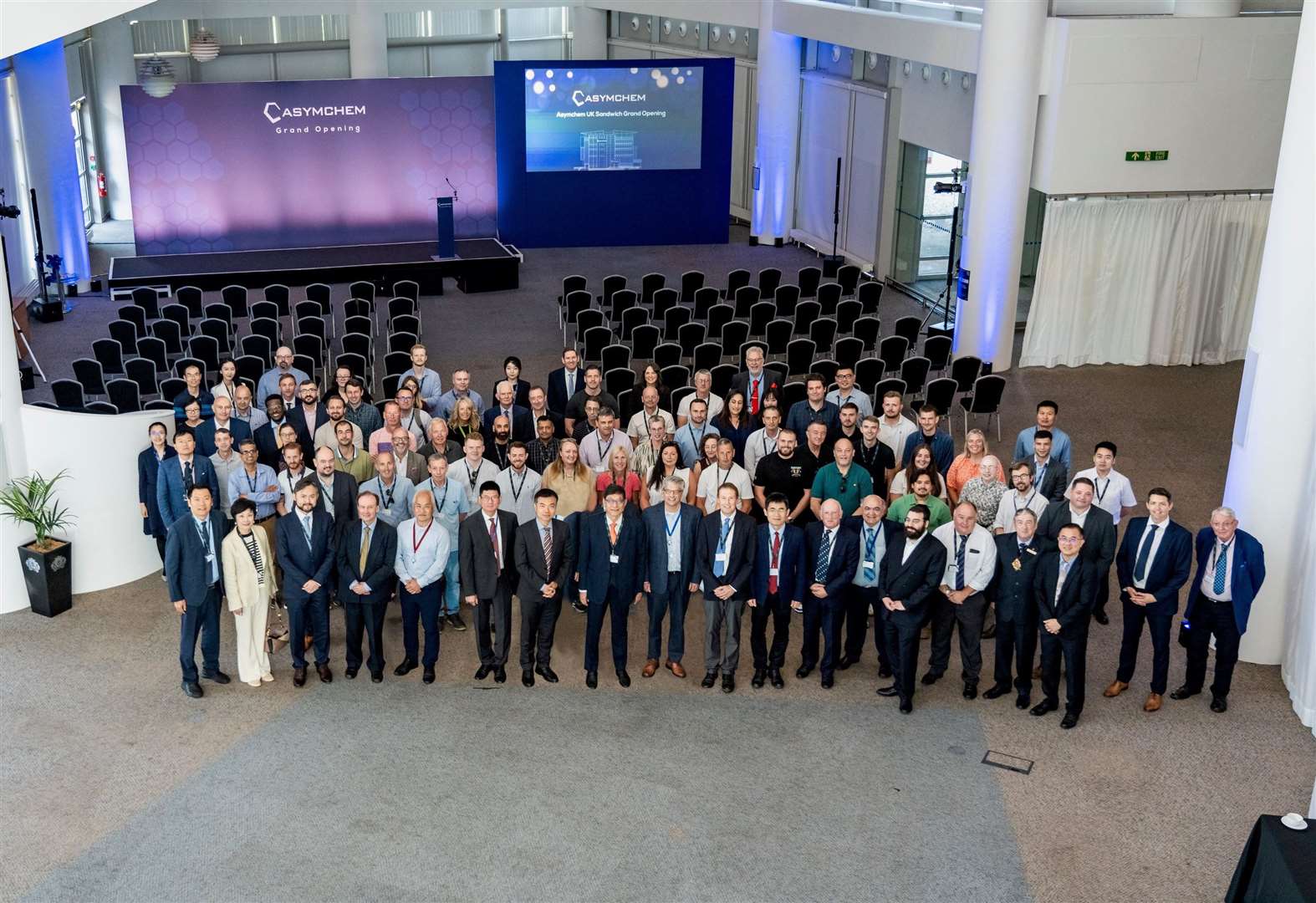 The Asymchem team at the launch of the site at Discovery Park. Picture: Perceptive Communicators