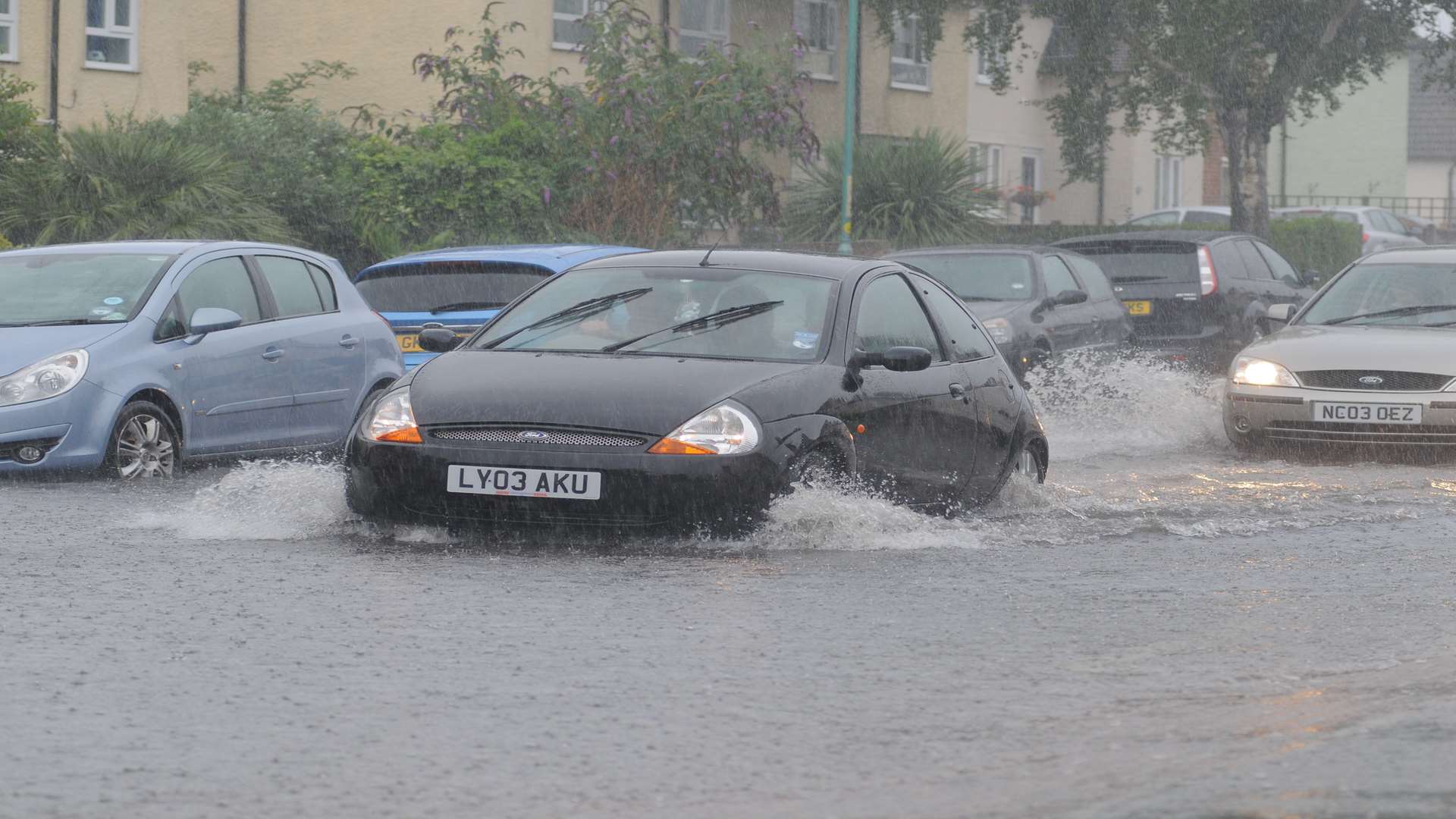 There's a warning for heavy rain. Library image.