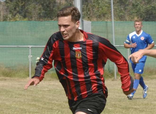 Joe Taylor in action for Sittingbourne Picture: Chris Davey