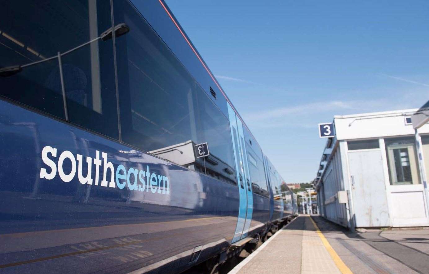 A Southeastern train was brought to a stop after an obstruction on the tracks near Faversham