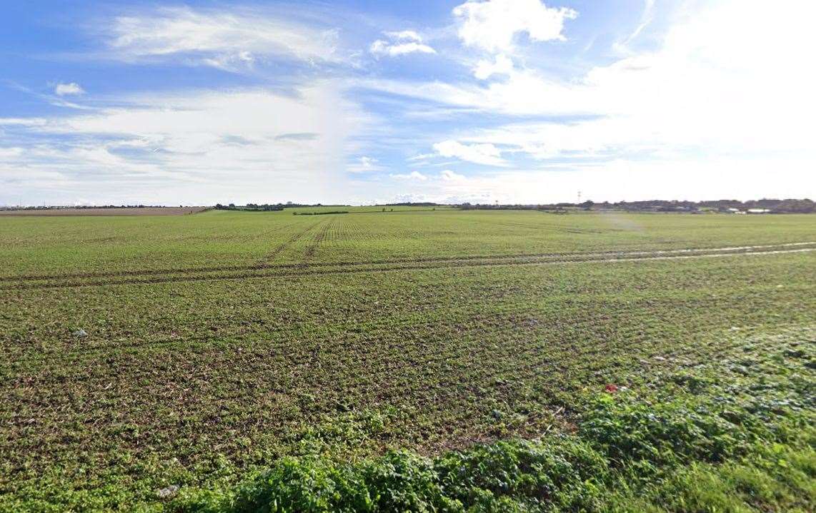 The planned solar farm near Hengrove Farm between Garlinge and Manston will be delivered over two parcels of land that are currently connected by the farm track