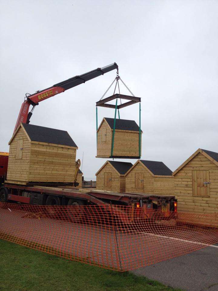 The huts were removed on Saturday