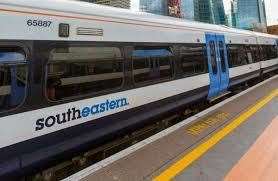 Southeastern train at platform. Stock photo