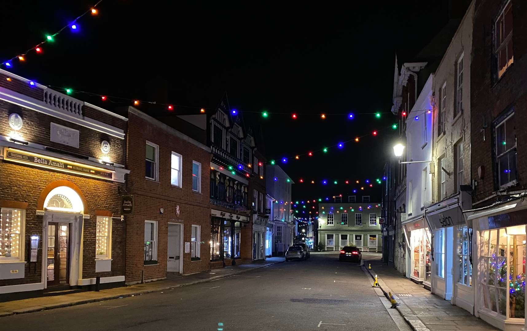 The new lights in Market Street, Sandwich