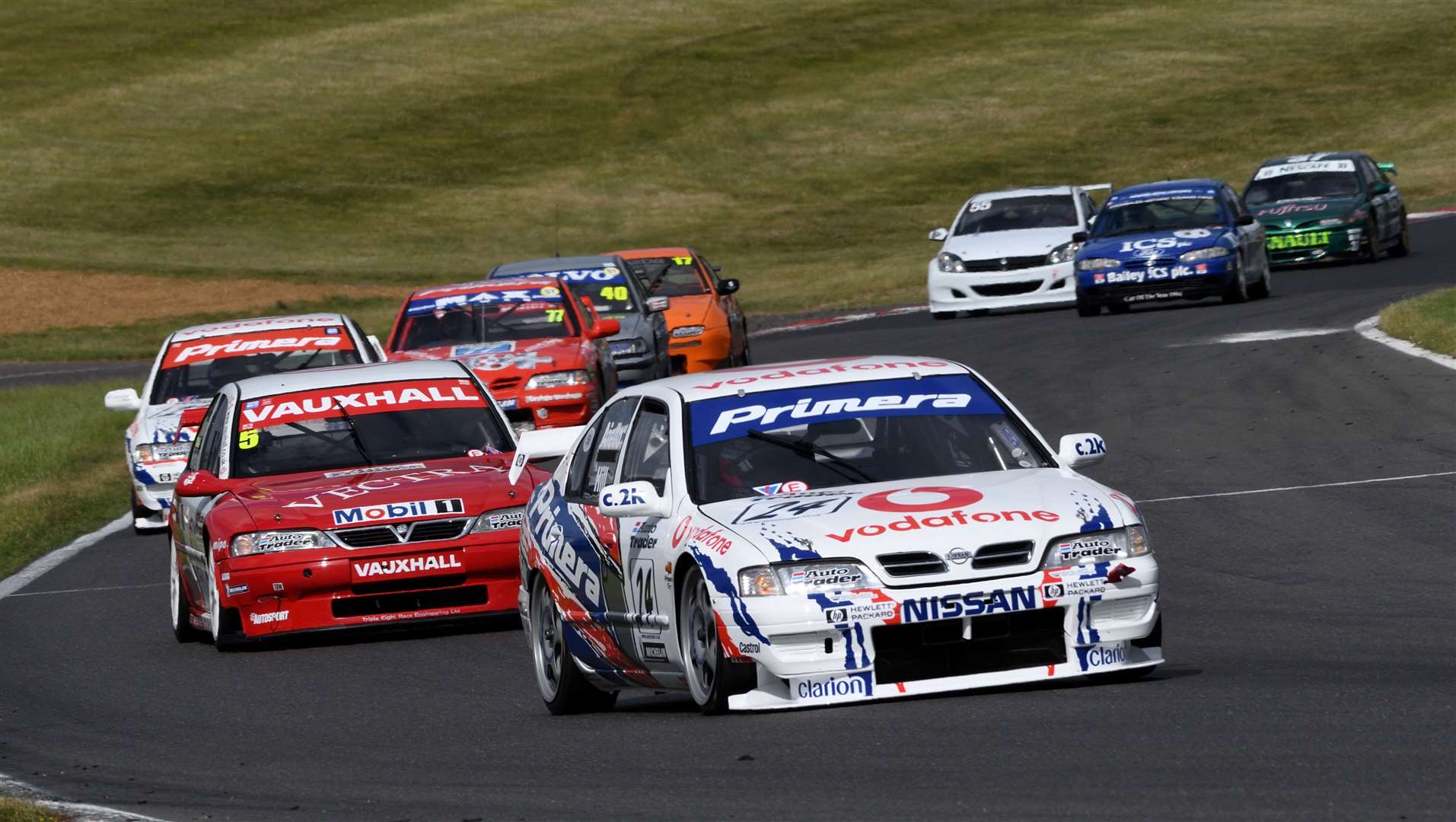 Hill tested the car at Donington Park before dominating Super Touring Power at Brands Hatch. Picture: Simon Hildrew