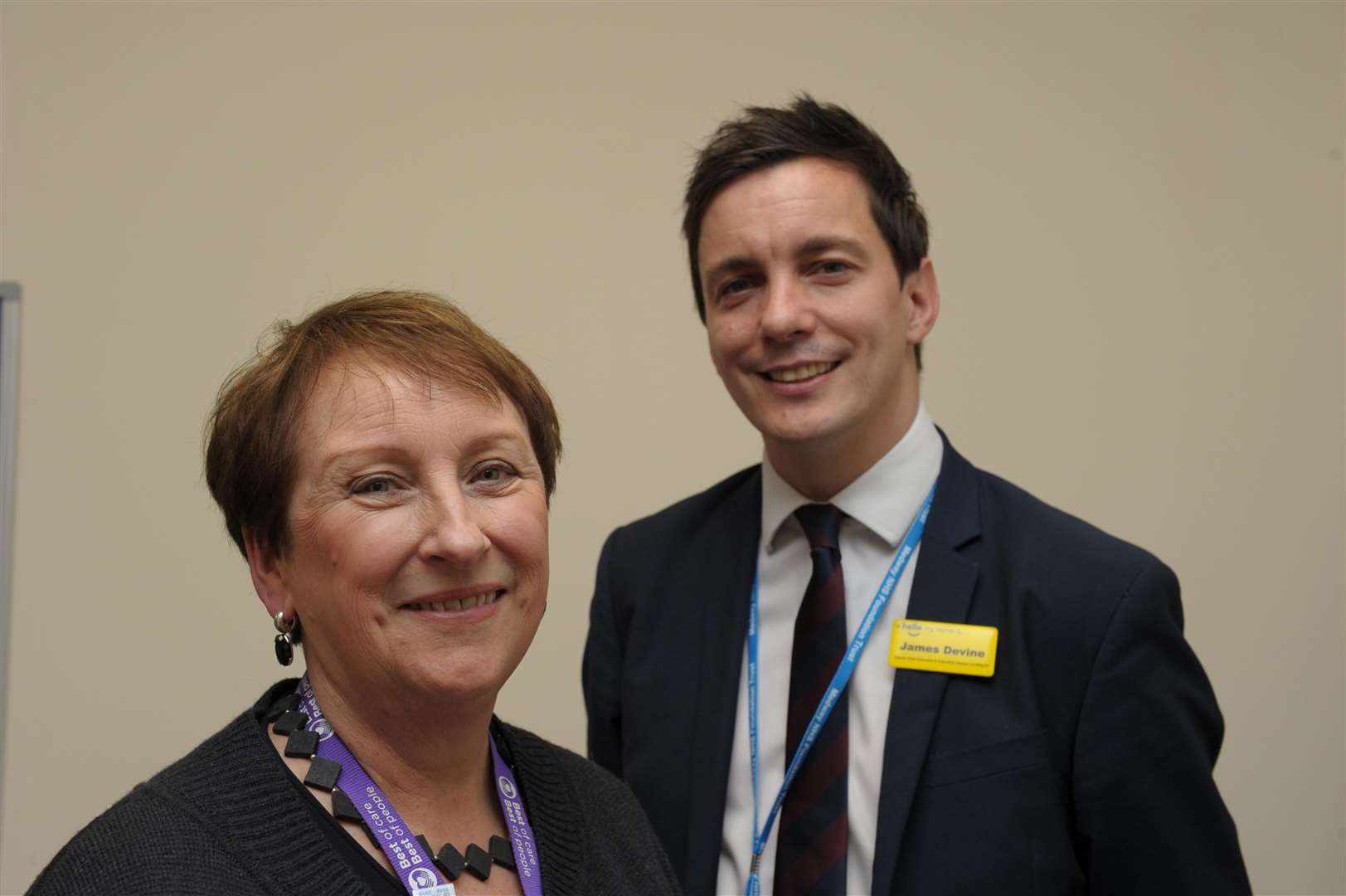 Medway Maritime Hospital, Gillingham..Lesley Dwyer and James Divine..Picture: Steve Crispe. (5534124)