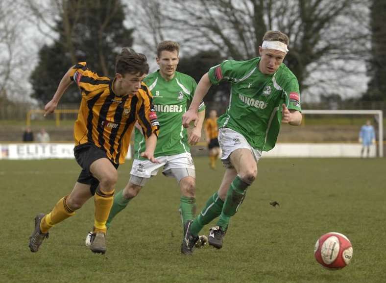 Johan ter Horst is too quick for this defender Picture: Gary Browne