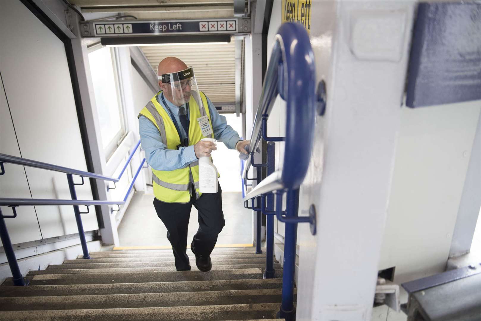 Southeastern staff helped clean stations during the Covid-19 pandemic. Stock picture: Southeastern