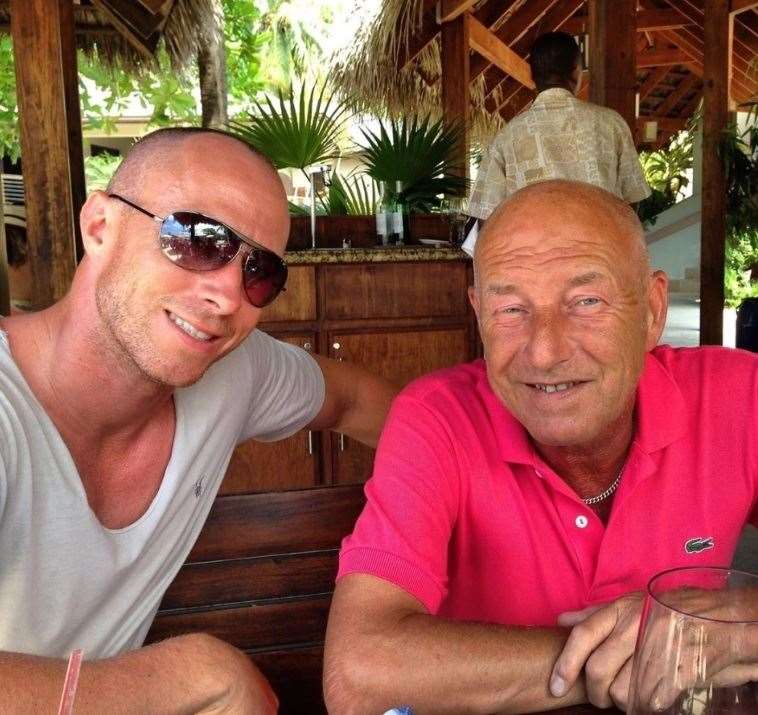 Strictly dancer James Jordan and his dad Allan. Picture: James Jordan