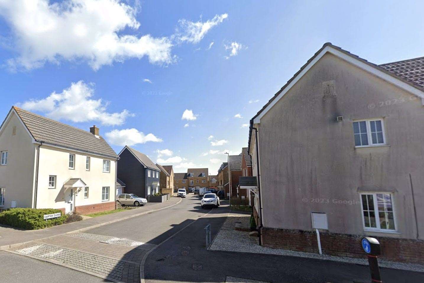 A person was injured after a house fire in Carter Close, Hawkinge near Folkestone. Picture: Google