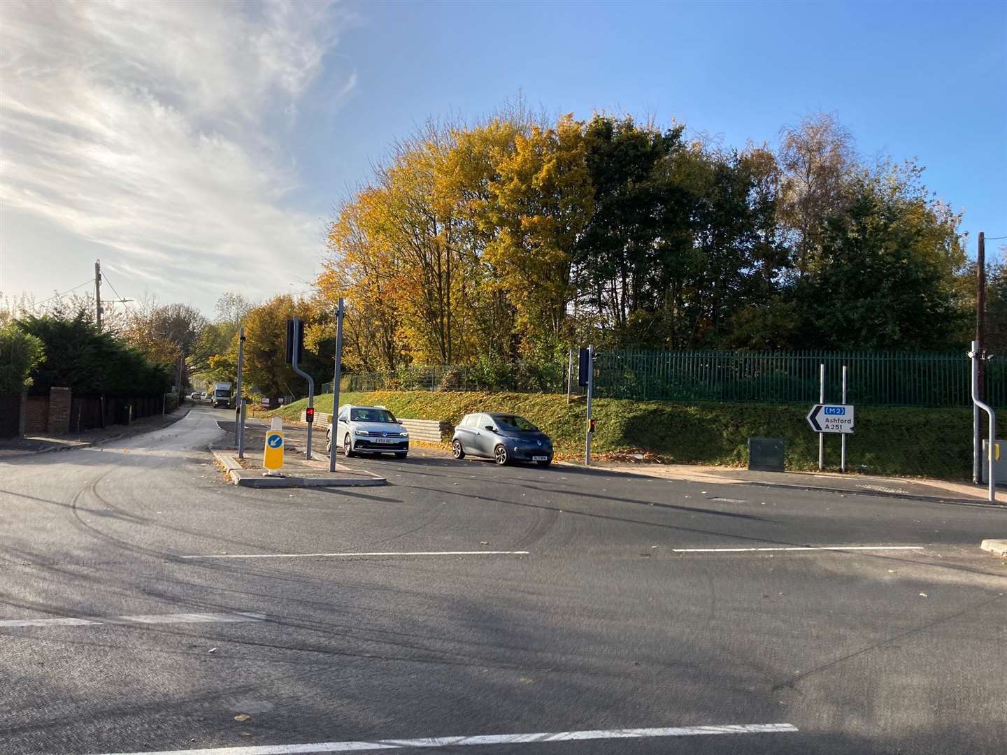 Traffic light signals are now in operation at the junction