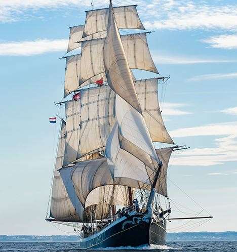 The pirate-looking ship is 104-years-old. Picture: Fair Ferry