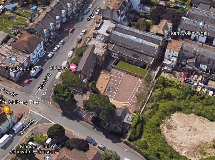 The site on the corner of Dane Road and Victoria Road in Margate snapped up by Tracey Emin. Picture: Google