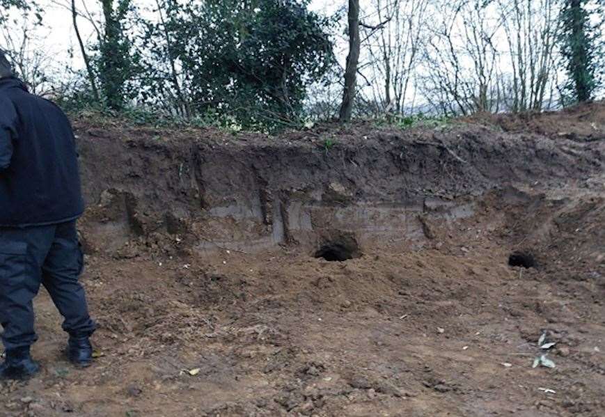 Two men have been fined after illegally digging out badger setts in Romney Marsh. Picture: Kent Police