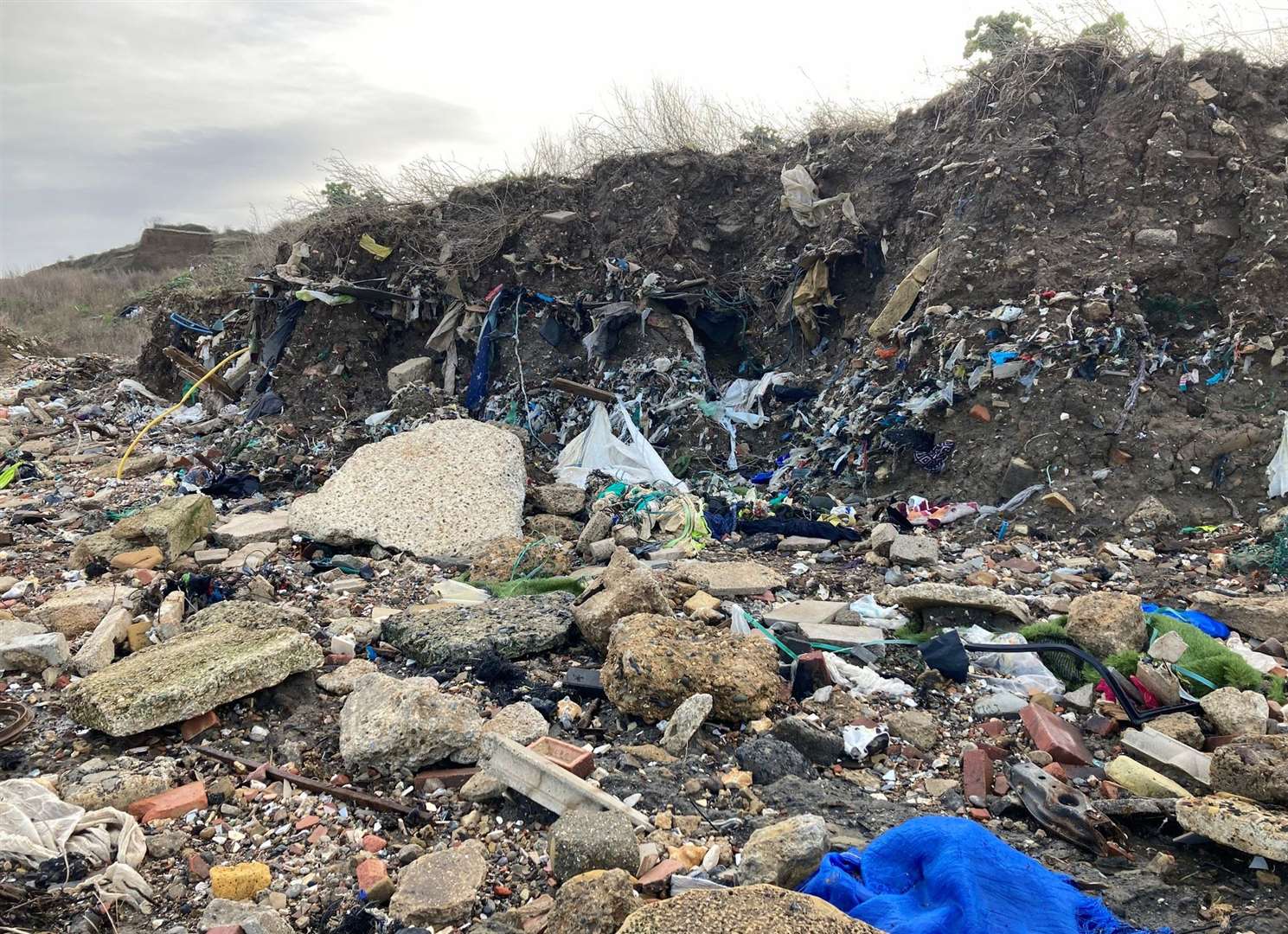 The rubbish that was dumped near Eastchurch Gap over the last three years. Picture: Daniel Hogburn