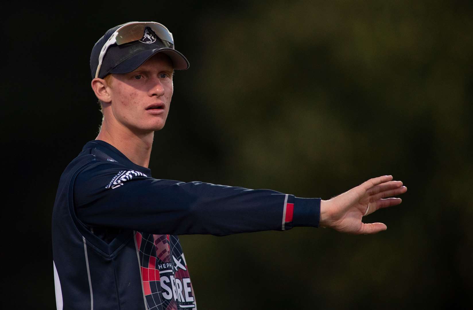 Jordan Cox in the field for Kent against Somerset. Picture: Ady Kerry