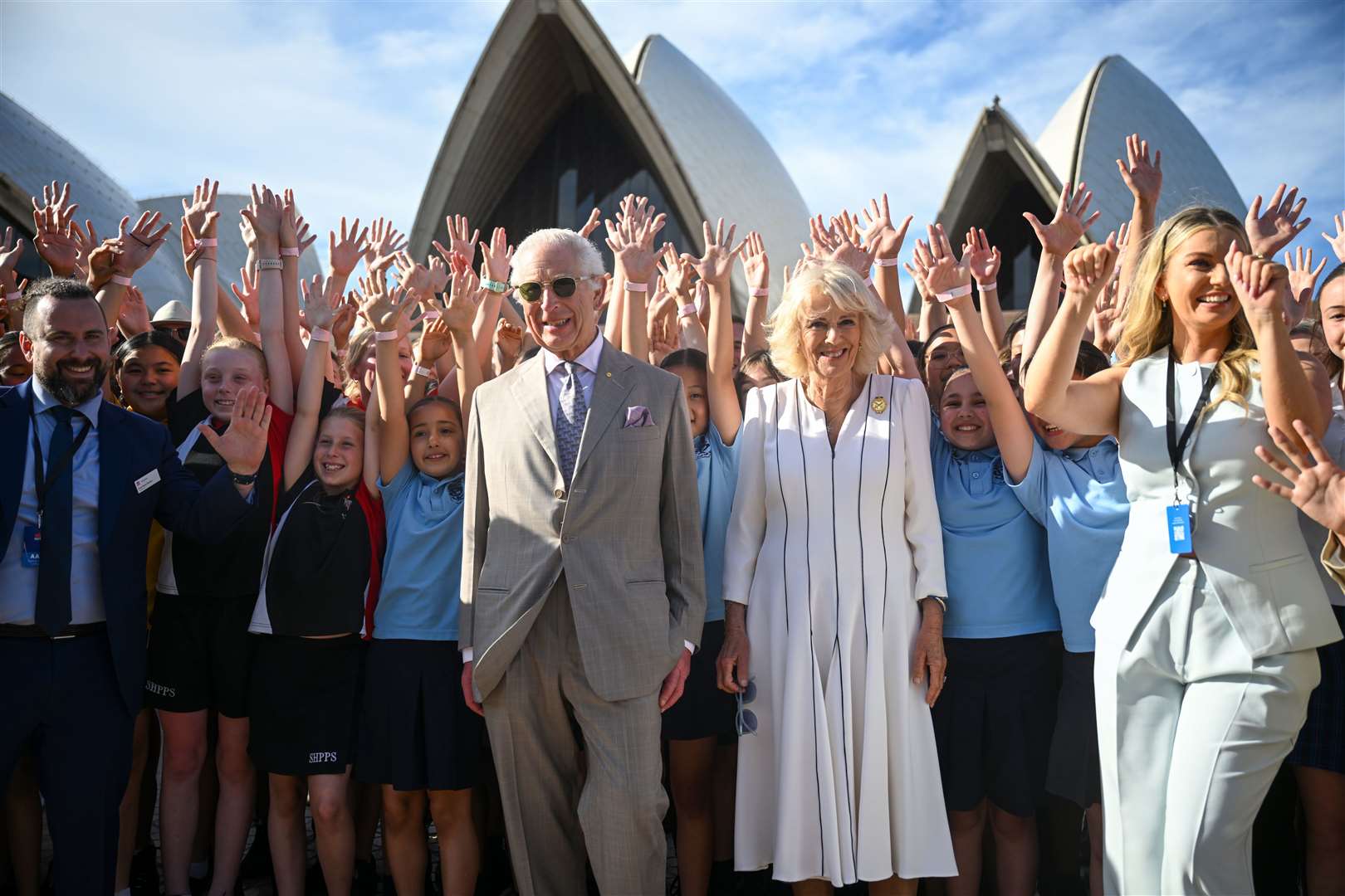 The King and Queen Camilla visiting Sydney Opera House (Victoria Jones/PA)