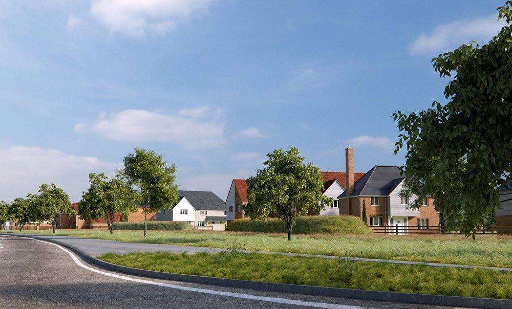 CGI plans of the Hoplands Farm development