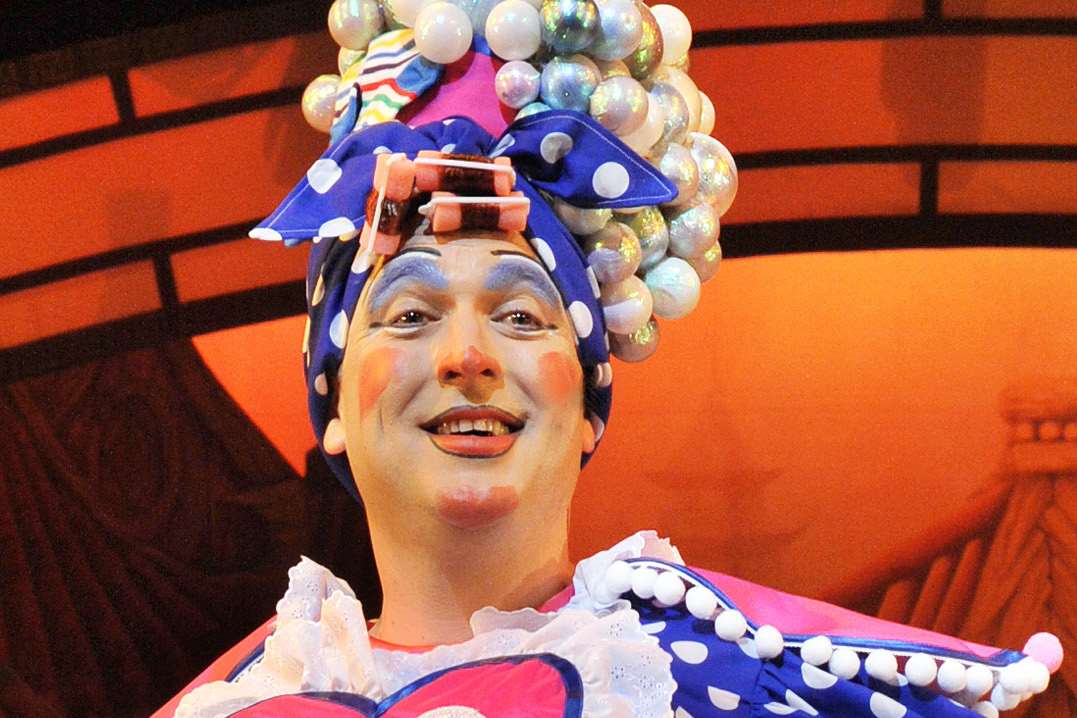 Ben Roddy as the pantomime dame