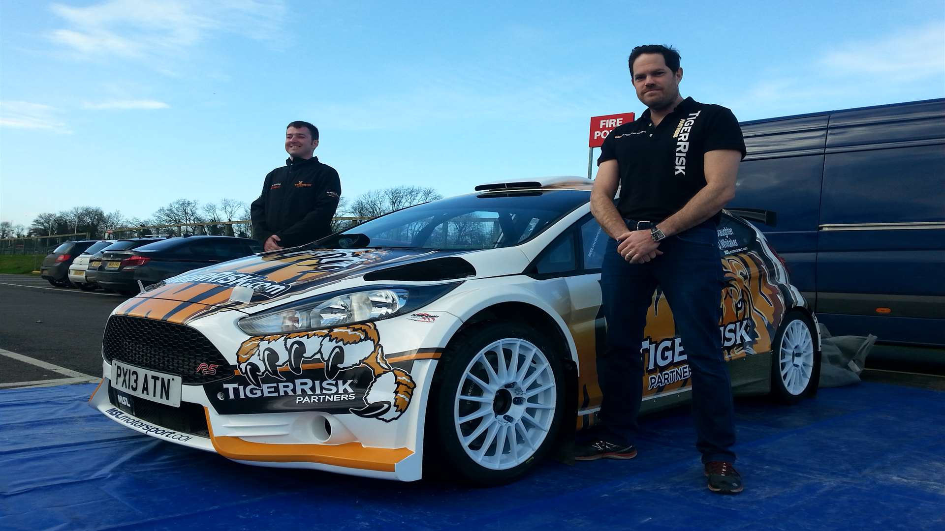 Slaughter with team-mate Marty McCormack at Brands Hatch