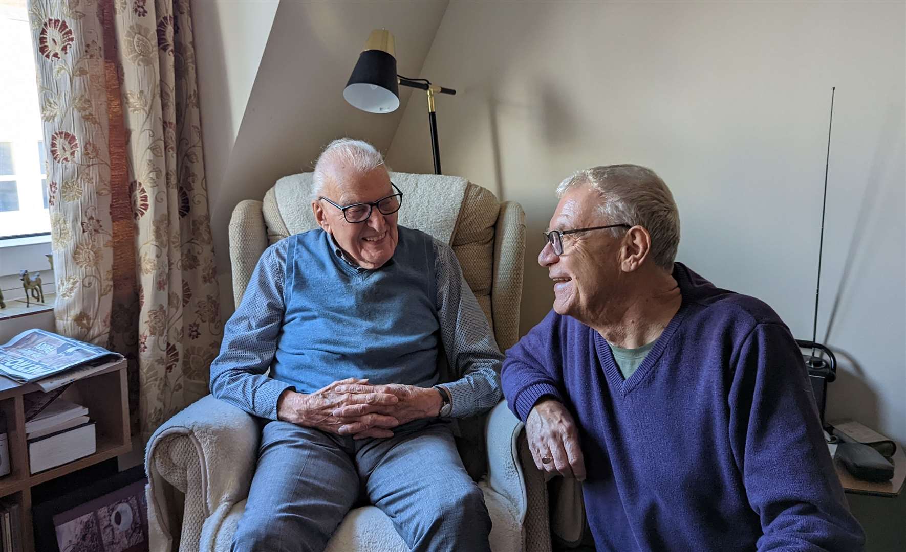 Maurice Jones, who lives in Sandgate, has struck up a friendship with volunteer John Steed