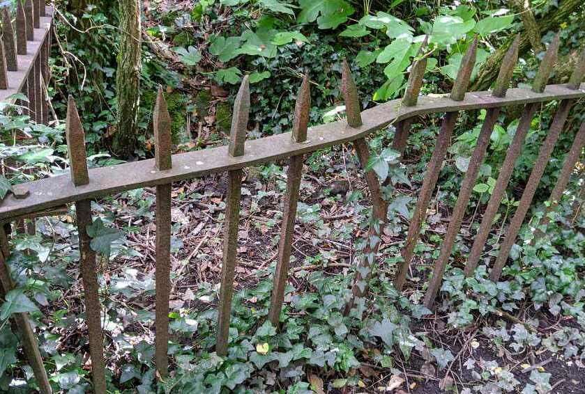 The spiked fence youngsters used to swing across