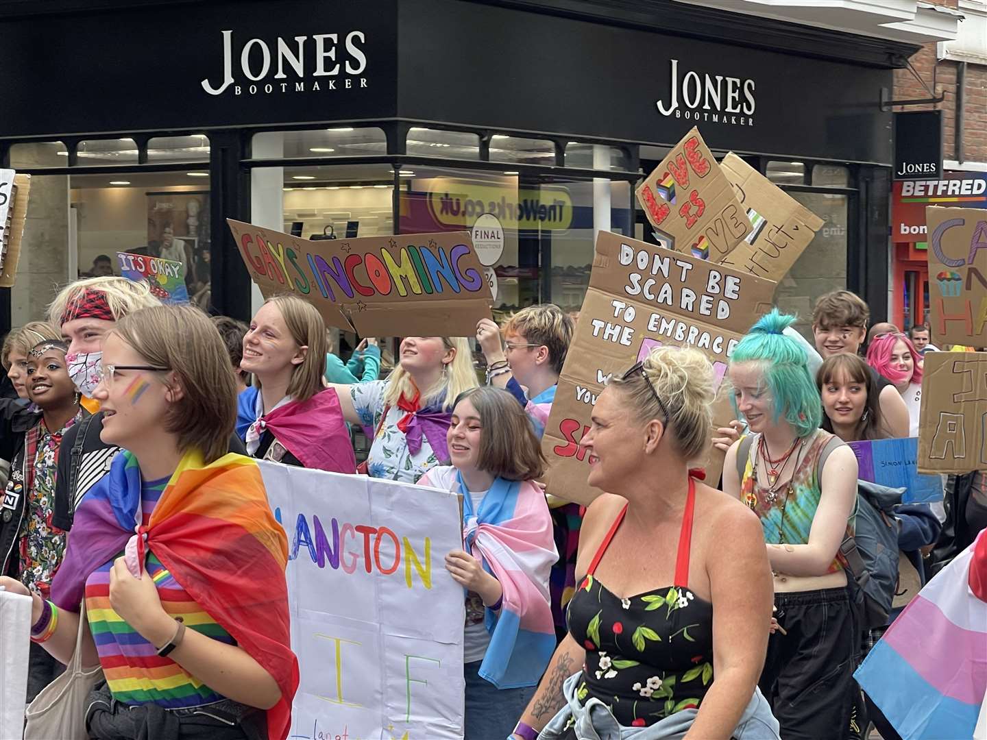 This morning's parade on the high street