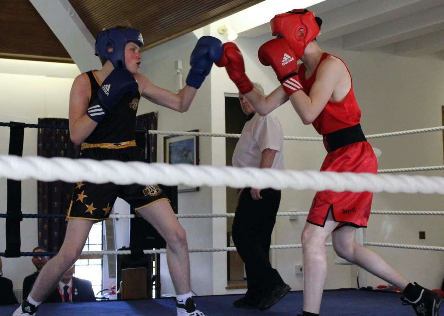 Sandwich ABC's Daniel Haughie, left, impressed in his skills bout