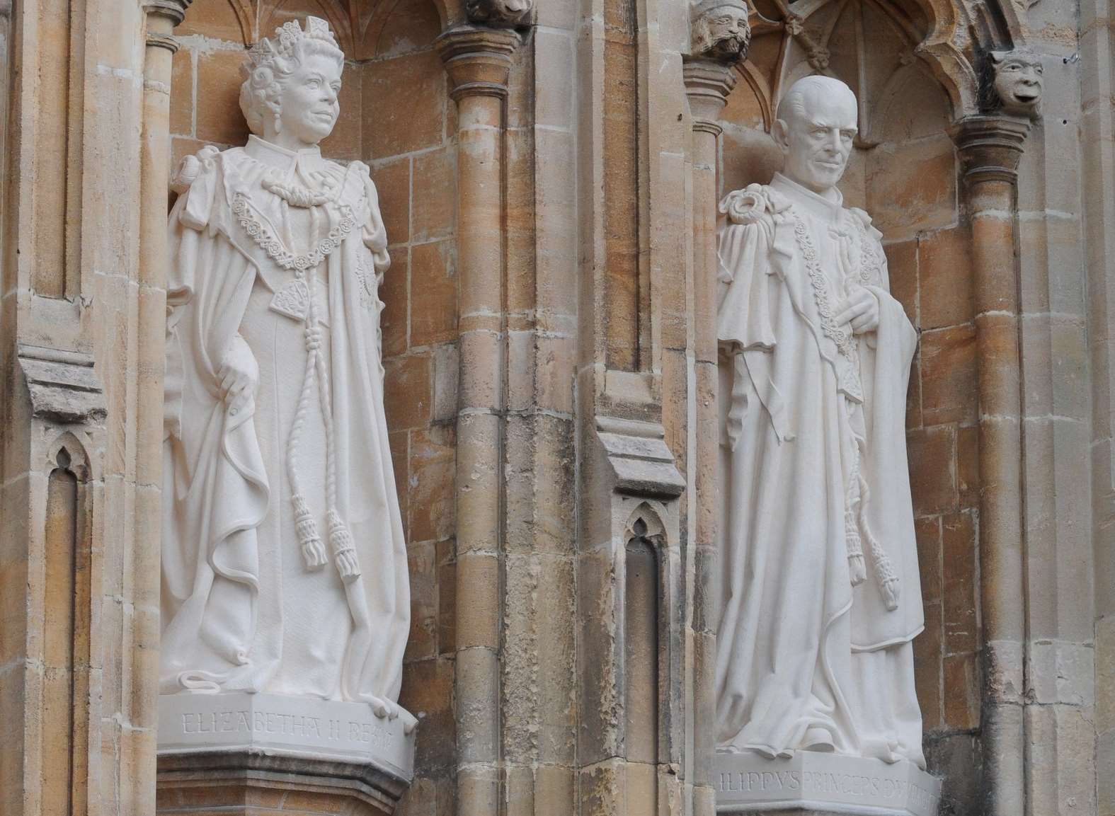 The statues, carved by sculpture Nina Bilbey. Picture: Ian Scammell/Canterbury Times