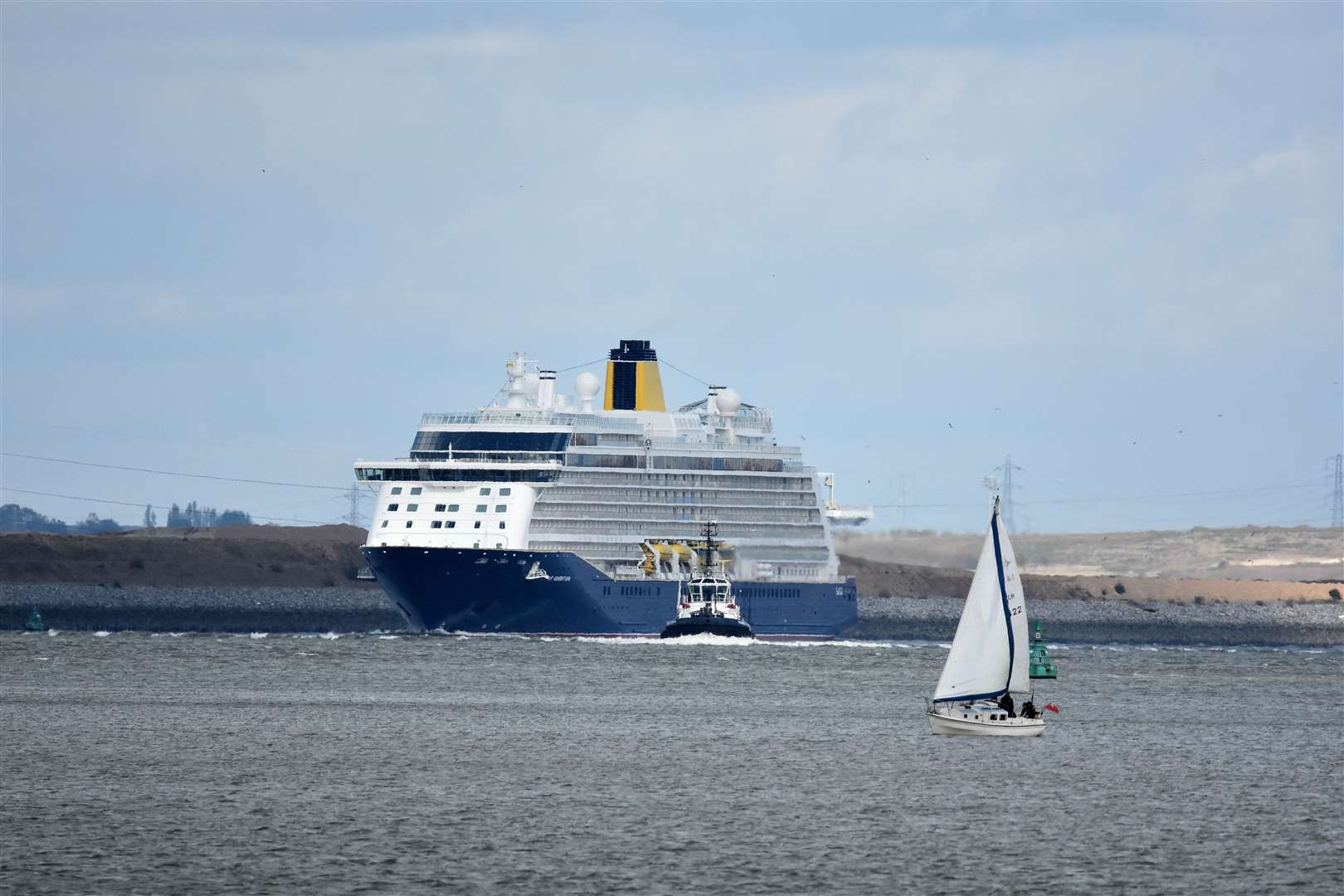 The 774ft vessel was pictured in the Thames. Picture: jason.photos