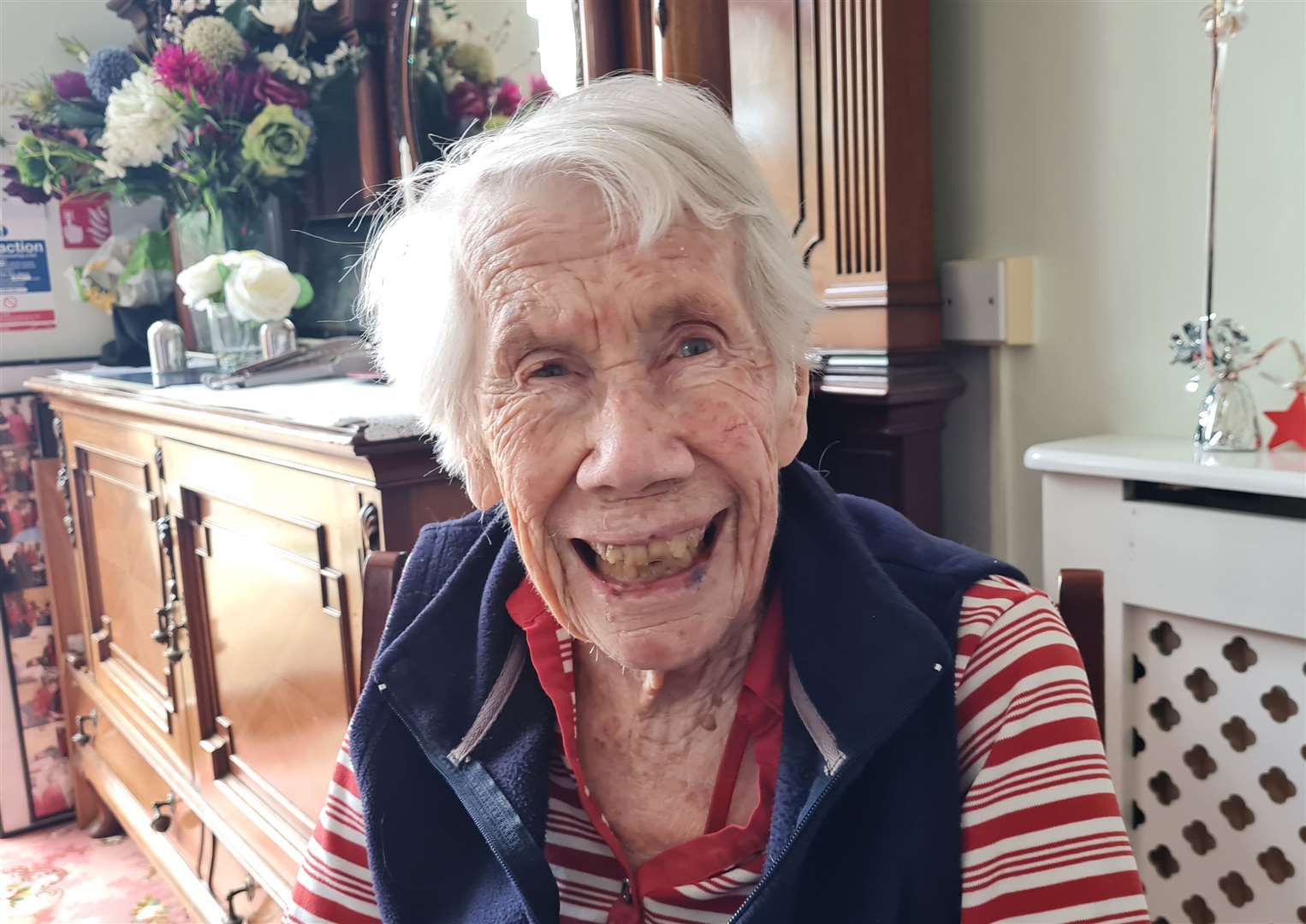 Joan Allson, 100, at Red House Nursing Home in Canterbury