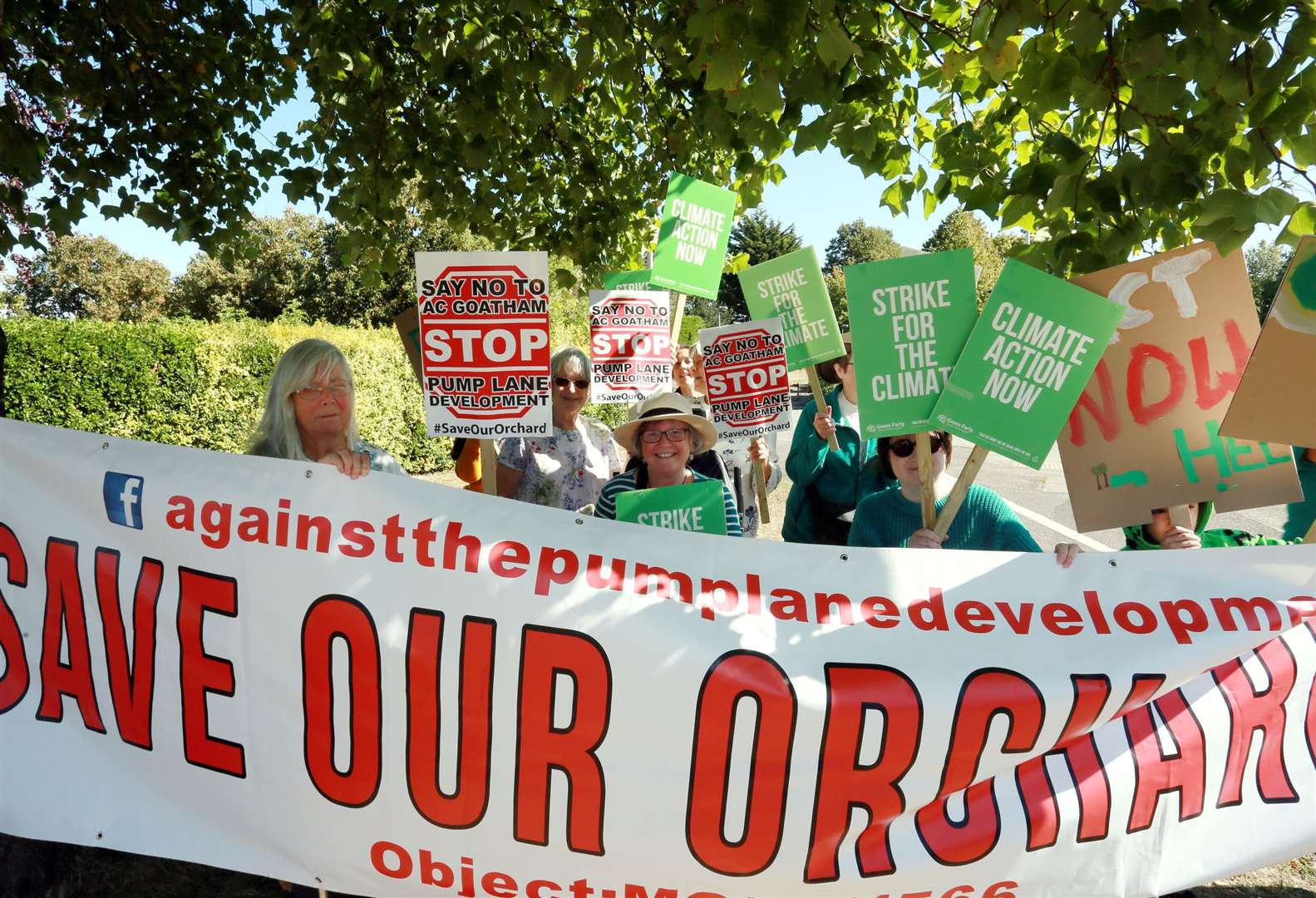 The proposal attracted a wave of opposition, including this protest on the A2 at Gillingham, at the junction of Woodlands Road