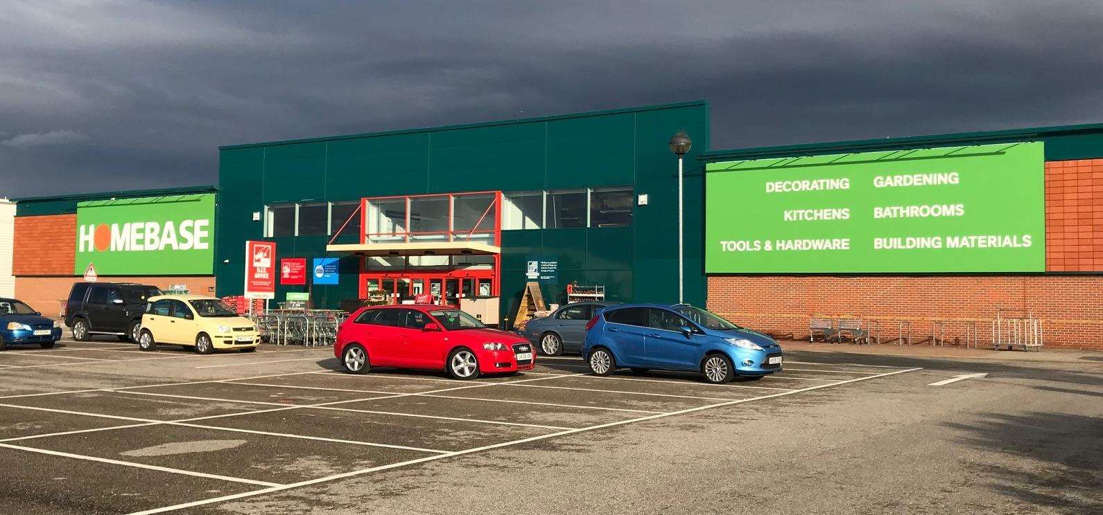 The Homebase store at Sittingbourne Retail Park