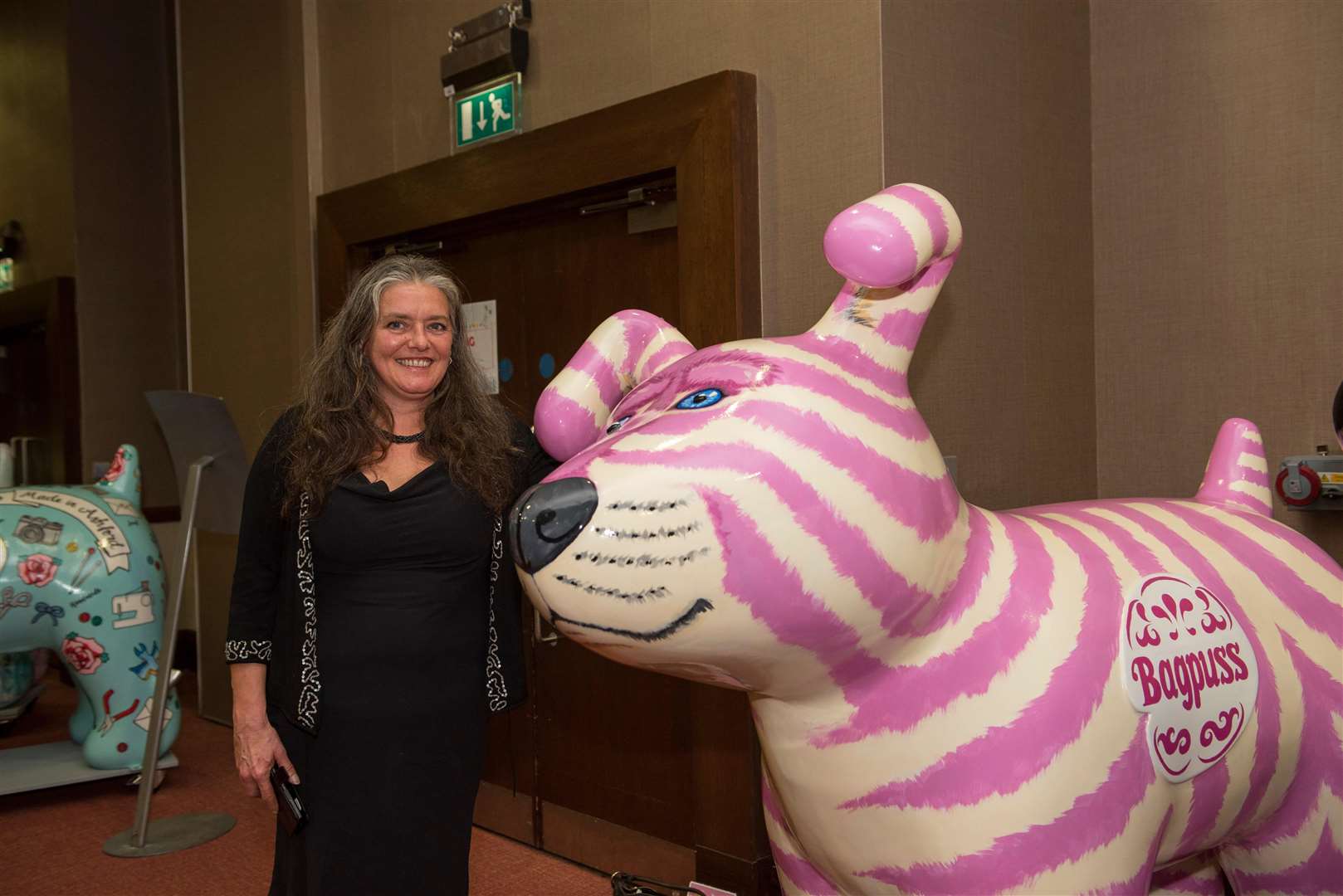 Emily Firmin with the Snowdog she created with her late father, Bagpuss creator Richard Firmin