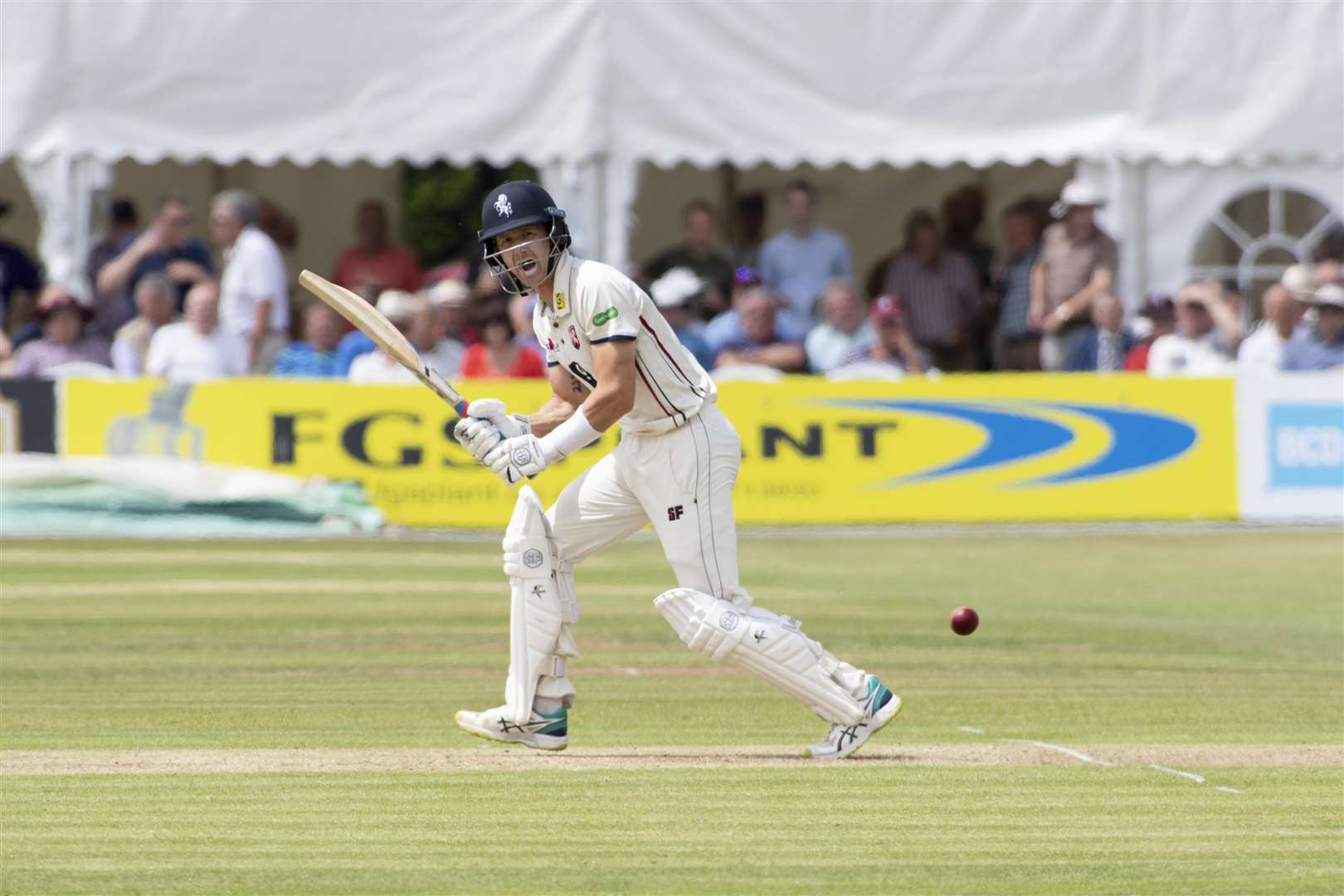 Joe Denly batting at The Nevill Ground, Tunbridge Wells. Picture: Andy Payton.