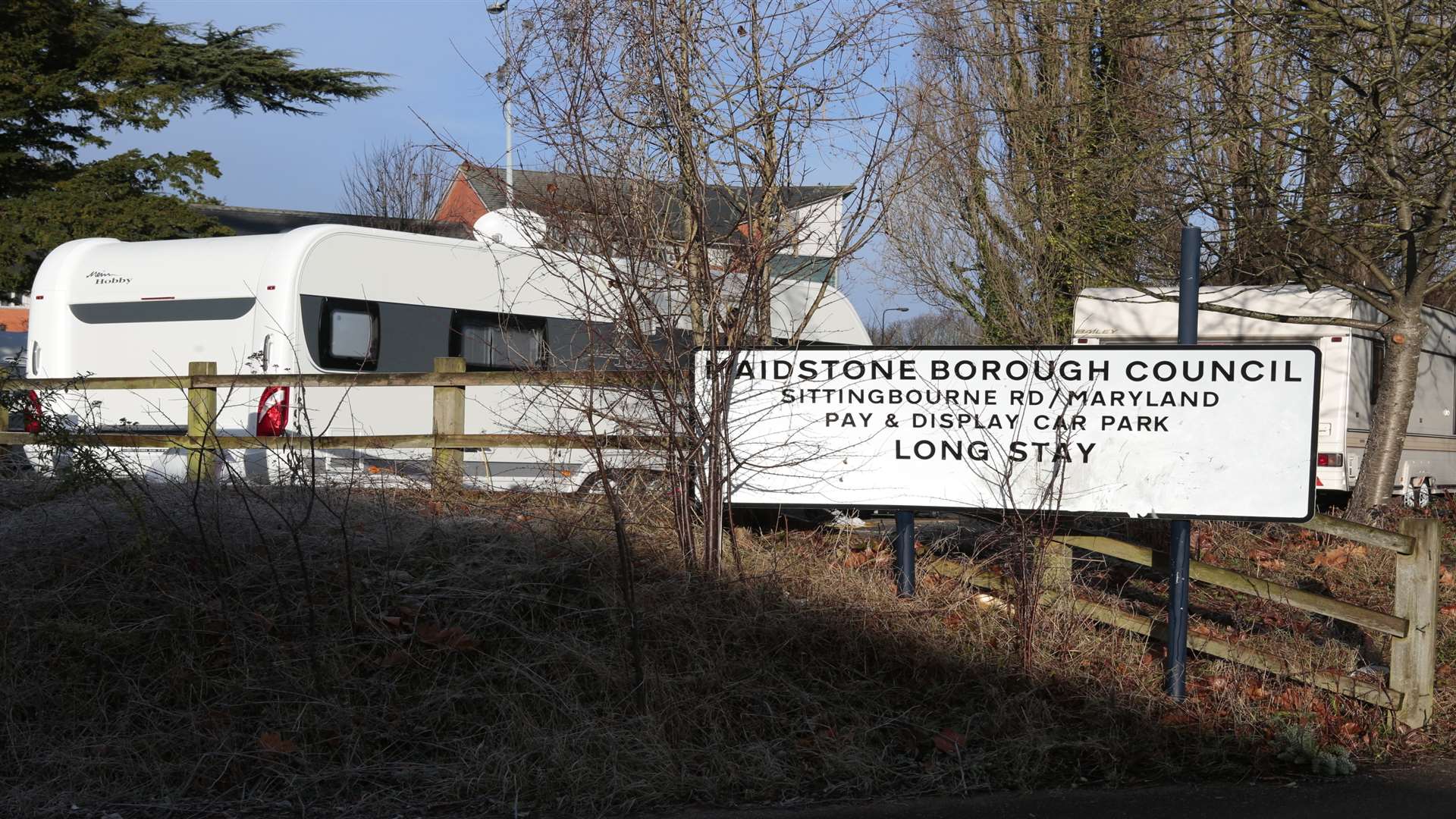 The travellers at the car park in Sittingbourne Road