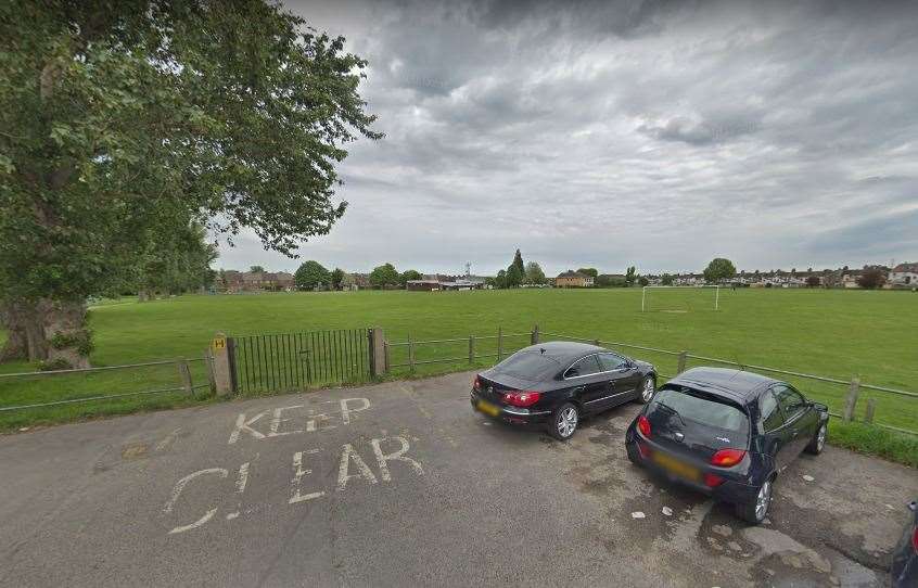 Hoare met his victim in Broomfield Park in Swanscombe. Picture: Google