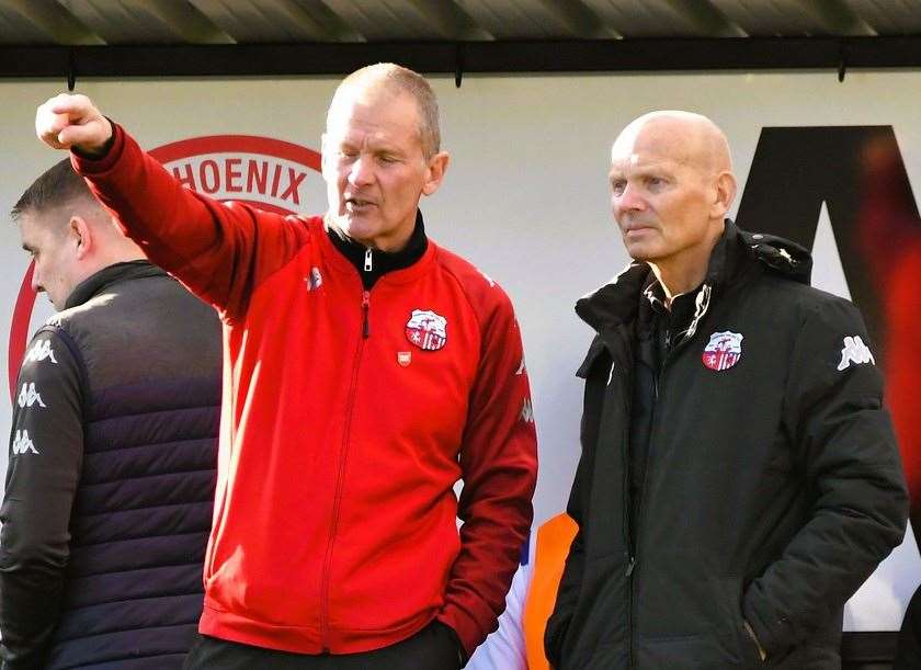 Sheppey assistant boss Geoff Record alongside manager Ernie Batten will have another attacking option at their disposal after signing Harry Bridle Picture: Marc Richards