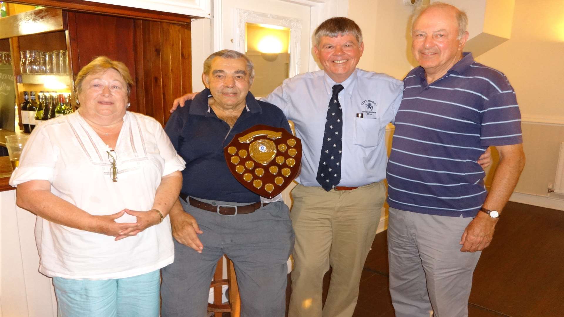 Lin Neal with Clive Putner, county president, Tim Fagg and Howard Pearl