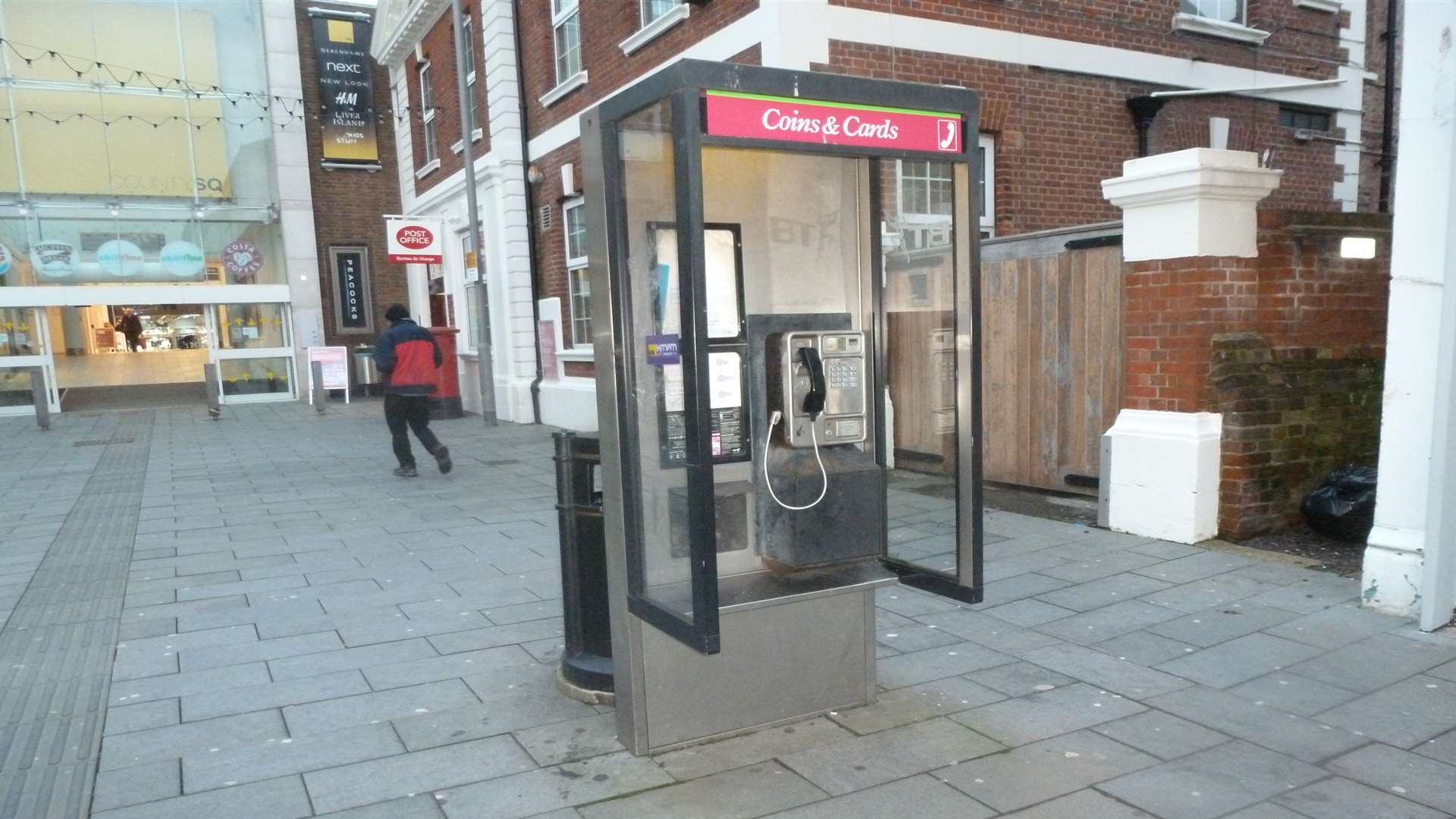 The modern phone box in Tufton Street, Ashford. Picture: Josie Hannett