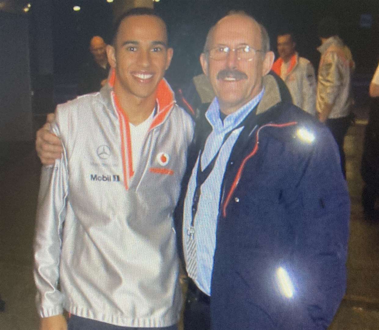 Ron with Lewis Hamilton