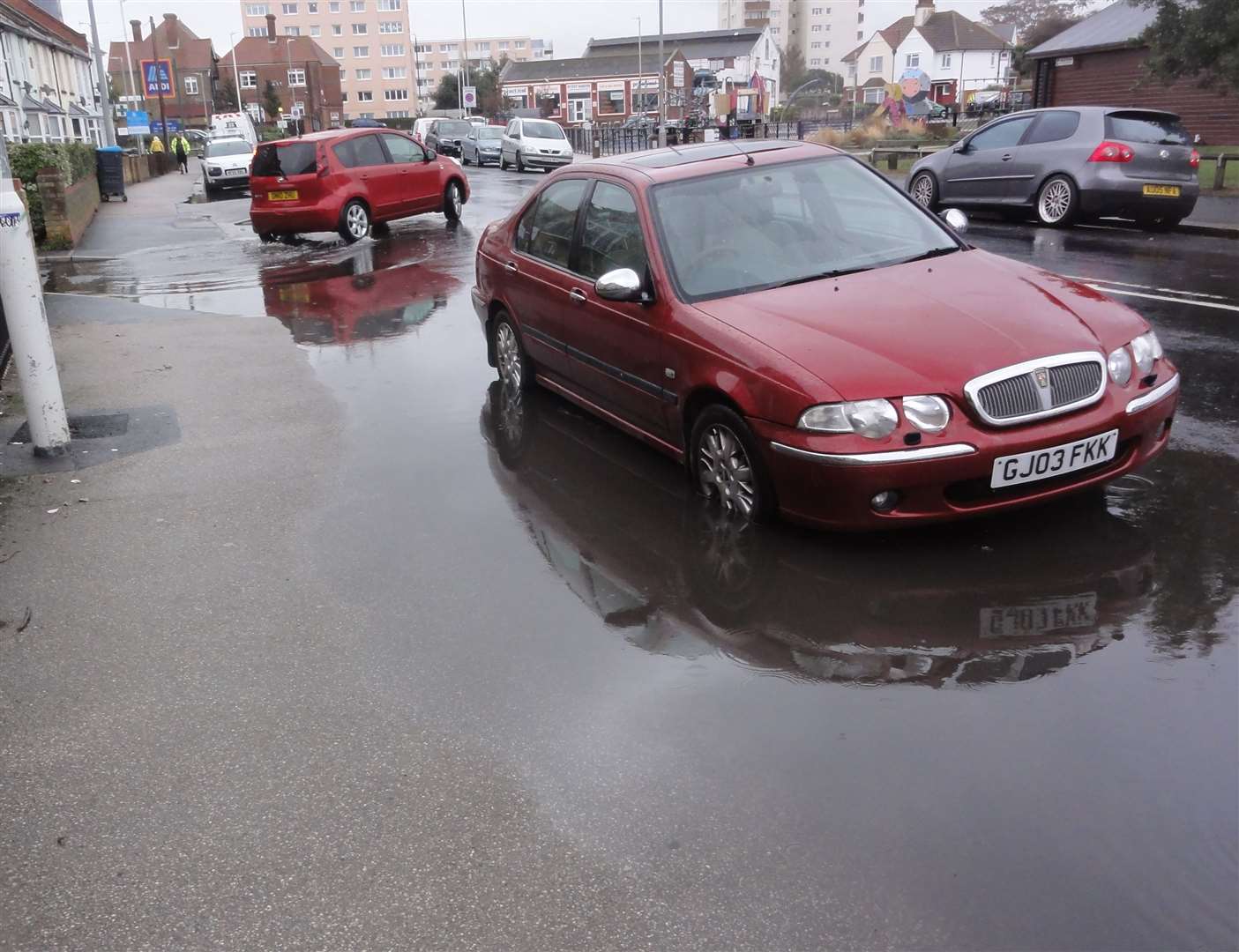 Flooding in King's Road, Herne Bay. Picture: Volker Jottkandt