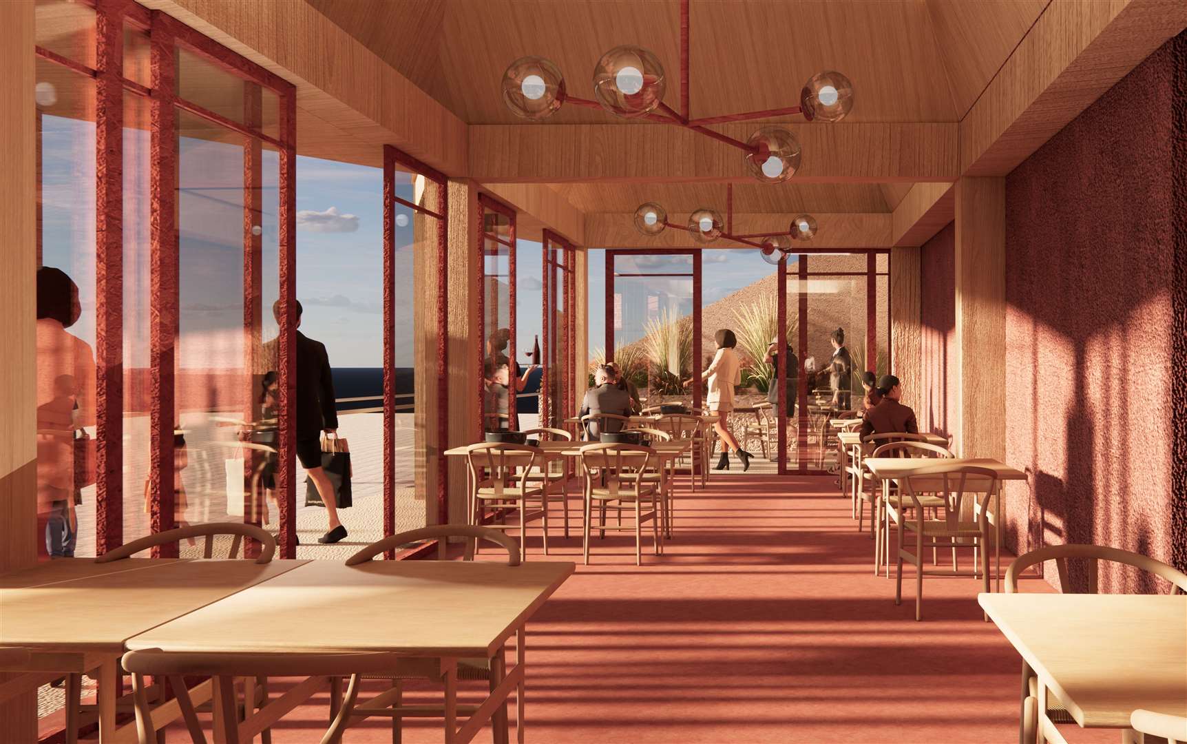 The proposed interior of the new cafe at the Leas Lift in Folkestone. Picture: Folkestone Leas Lift