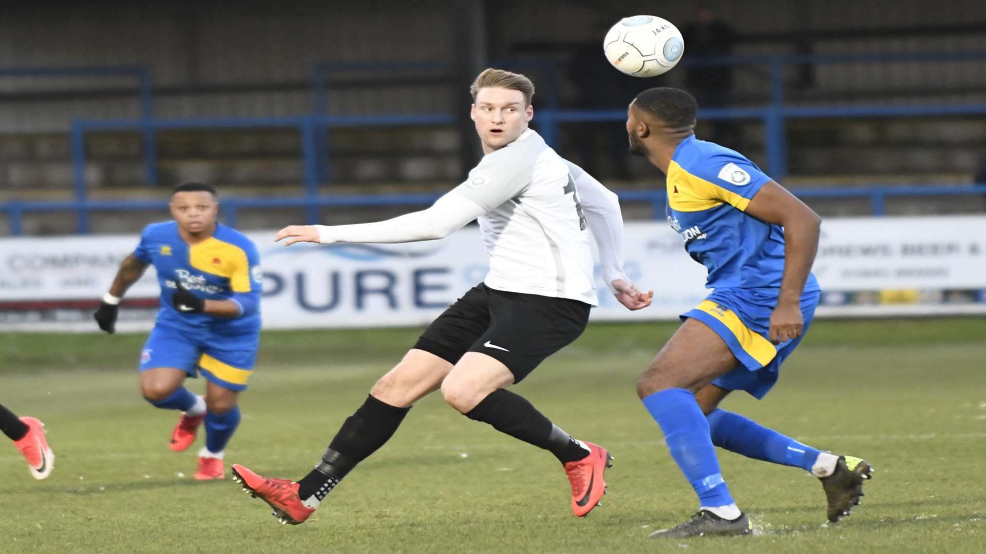 Action from Dover's first-round win over Eastbourne Picture: Tony Flashman