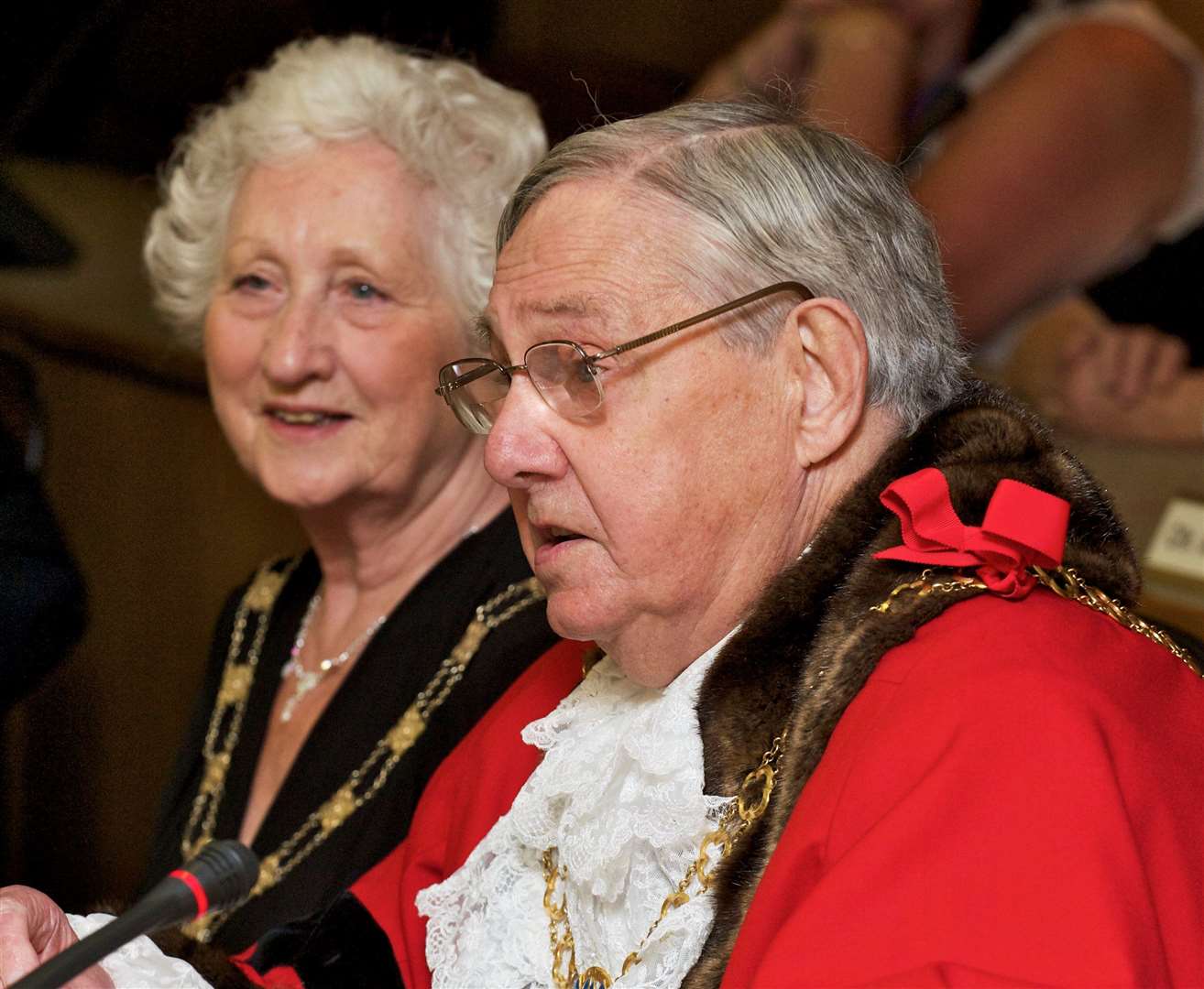 Mr Worrall served as Swale mayor in 2010, pictured here with mayoress Therese Davies. Picture: Andy Payton