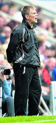 Andy Hessenthaler on the sidelines at Chesterfield.