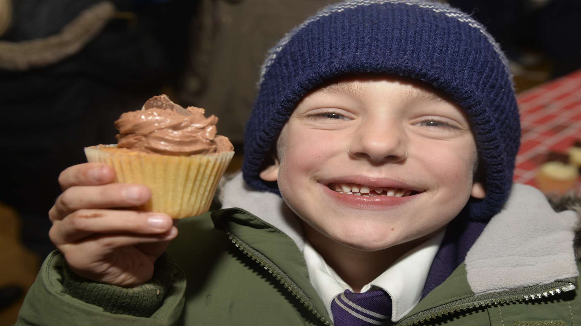 Henry Mozer, five, enjoying all the fun of the fair.